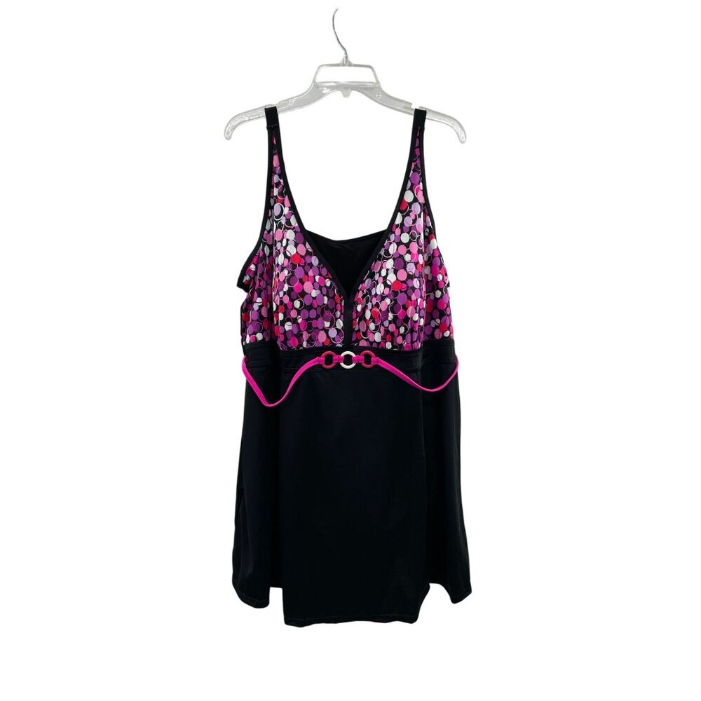 Swimsuits for All Swim Dress Womens 30 NEW Pink Purple Black